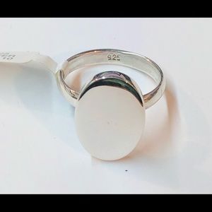 Size 10 Sterling Silver Large Oval Ring